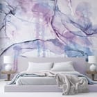 Miniatura fototapety Meduzy na abstrakcyjnym tle we wnętrzu sypialni