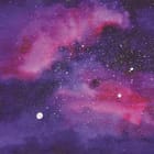 Miniatura fototapety Kosmiczna Mgławica w Akwareli