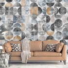 Miniatura fototapety Geometryczne Okręgi i Półokręgi we wnętrzu salonu