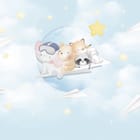 Miniatura fototapety Zwierzęta na papierowym samolocie