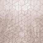 Miniatura fototapety Geometryczne wzory z liśćmi palmowymi