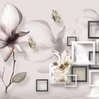 Miniatura fototapety Magnolia z Łabędziem i Wodospadem