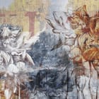 Miniatura fototapety Abstrakcyjne Kwiaty na Teksturze