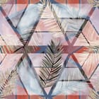 Miniatura fototapety Geometryczne wzory z liśćmi