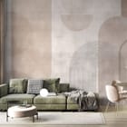 Miniatura fototapety Geometryczne półkola i łuki we wnętrzu salonu