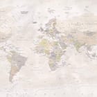 Miniatura fototapety Mapa świata z kontynentami