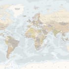 Miniatura fototapety Mapa świata z kontynentami