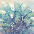 Miniatura fototapety Abstrakcyjne liście i kwiaty