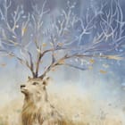 Miniatura fototapety Jeleń z gałęziami jako poroże