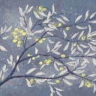 Miniatura fototapety Gałąź drzewa z liśćmi i owocami