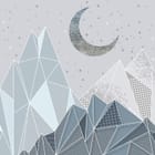 Miniatura fototapety Geometryczne Góry i Księżyc
