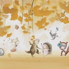 Miniatura fototapety Zwierzęta w lesie pełnym tańca