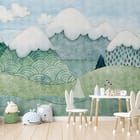 Miniatura fototapety Góry z Ośnieżonymi Szczytami we wnętrzu pokoju dziecka