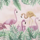 Miniatura fototapety Flamingi w tropikalnym otoczeniu