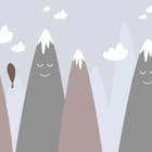 Miniatura fototapety Uśmiechnięte góry z chmurami