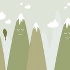 Miniatura fototapety Uśmiechnięte Góry z Chmurami