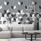 Miniatura fototapety Geometryczny wzór z sześcianami we wnętrzu salonu