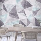 Miniatura fototapety Geometryczny wzór z trójkątów we wnętrzu kuchni