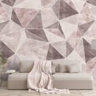 Miniatura fototapety Geometryczny wzór z trójkątów we wnętrzu salonu