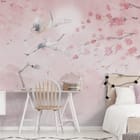 Miniatura fototapety Żurawie nad Jeziorem w Akwareli we wnętrzu pokoju nastolatka