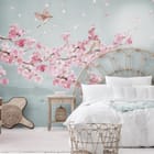 Miniatura fototapety Gałąź Wiśni nad Jeziorem we wnętrzu sypialni