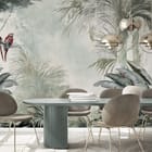 Miniatura fototapety Tropikalna dżungla z palmami we wnętrzu biura