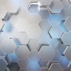 Miniatura fototapety Trójwymiarowe heksagonalne struktury