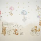 Miniatura fototapety Zwierzęta z balonami i rowerem