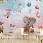 Miniatura fototapety Słoń w Czerwonych Spodniach we wnętrzu pokoju dziecka