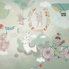 Miniatura fototapety Zwierzęta na rowerze z balonami