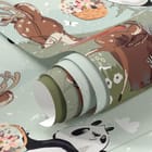 Miniatura fototapety Zwierzęta z balonami na łące fragment #1