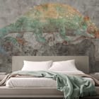 Miniatura fototapety Kameleon na Gałęzi w Lesie we wnętrzu sypialni