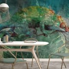 Miniatura fototapety Kameleon wśród zieleni liści we wnętrzu kuchni