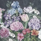 Miniatura fototapety Egzotyczne kwiaty na ciemnym tle