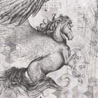 Miniatura fototapety Skrzydlaty koń w antycznym stylu