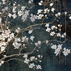 Miniatura fototapety Magnolie na ciemnym tle