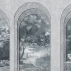 Miniatura fototapety Pejzaż za łukowymi oknami