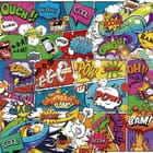 Miniatura fototapety Kolorowe Komiksowe Dymki