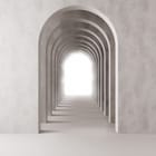 Miniatura fototapety Łukowaty korytarz 3D z perspektywą