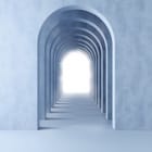 Miniatura fototapety 3D Tunel z Łukowatymi Przejściami