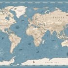 Miniatura fototapety Mapa świata w stylu vintage