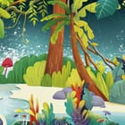 Miniatura fototapety Leśna Sceneria z Gwiazdami