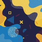 Miniatura fototapety Kolorowe Kształty na Tle Fali