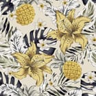 Miniatura fototapety Żółte lilie i tropikalne liście