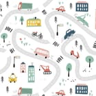 Miniatura fototapety Dziecięce drogi i pojazdy