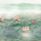 Miniatura fototapety Lilie i kwiaty lotosu na wodzie