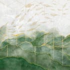 Miniatura fototapety Abstrakcyjne zielone wzory i linie