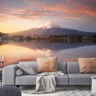 Miniatura fototapety Góra z ośnieżonym szczytem we wnętrzu salonu