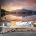 Miniatura fototapety Góra z ośnieżonym szczytem we wnętrzu pokoju nastolatka