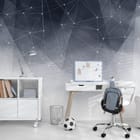 Miniatura fototapety Geometryczne Linie i Fale we wnętrzu pokoju nastolatka